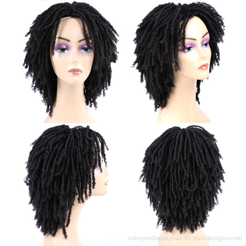 Wholesale Synthetic Braided Wigs for Black Women Ombre Dreadlocks Wig Faux Locs Crochet Hair Wigs